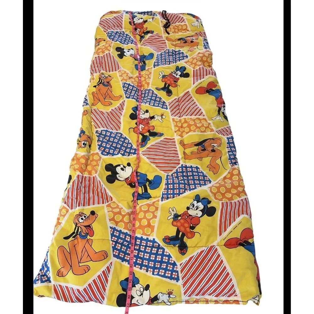 vintage Disney Mickey Minnie Mouse Pluto Sleeping Bag 77